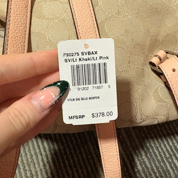 Coach Blush Pink and Beige Women\'s Backpack